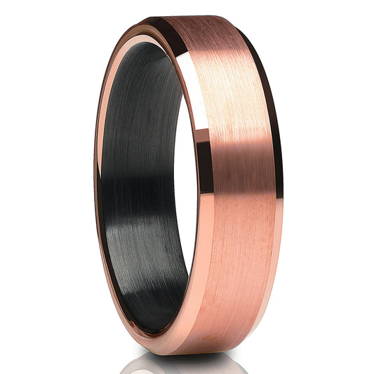 6mm Rose Gold Wedding Ring Engagement Ring Wedding Ring Brush
