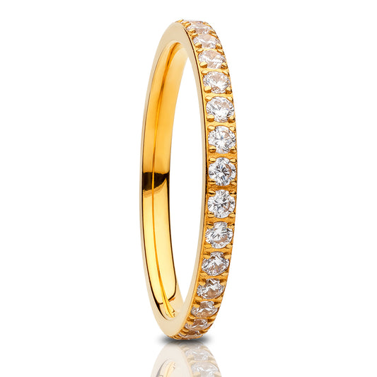 2mm Yellow Gold  Eternity Ring Eternity Wedding Ring Ladies Wedding Ring