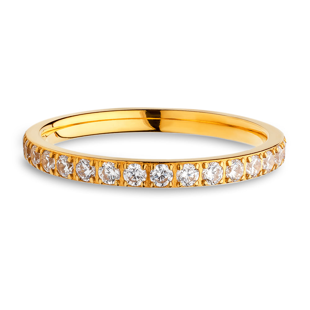 2mm Yellow Gold Eternity Ring Eternity Wedding Ring Ladies Wedding Ring
