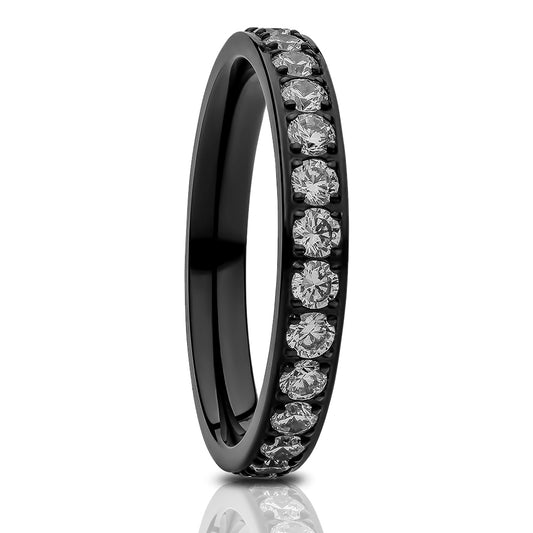3mm Eternity Wedding Ring CZ Wedding Ring Stackable Ring