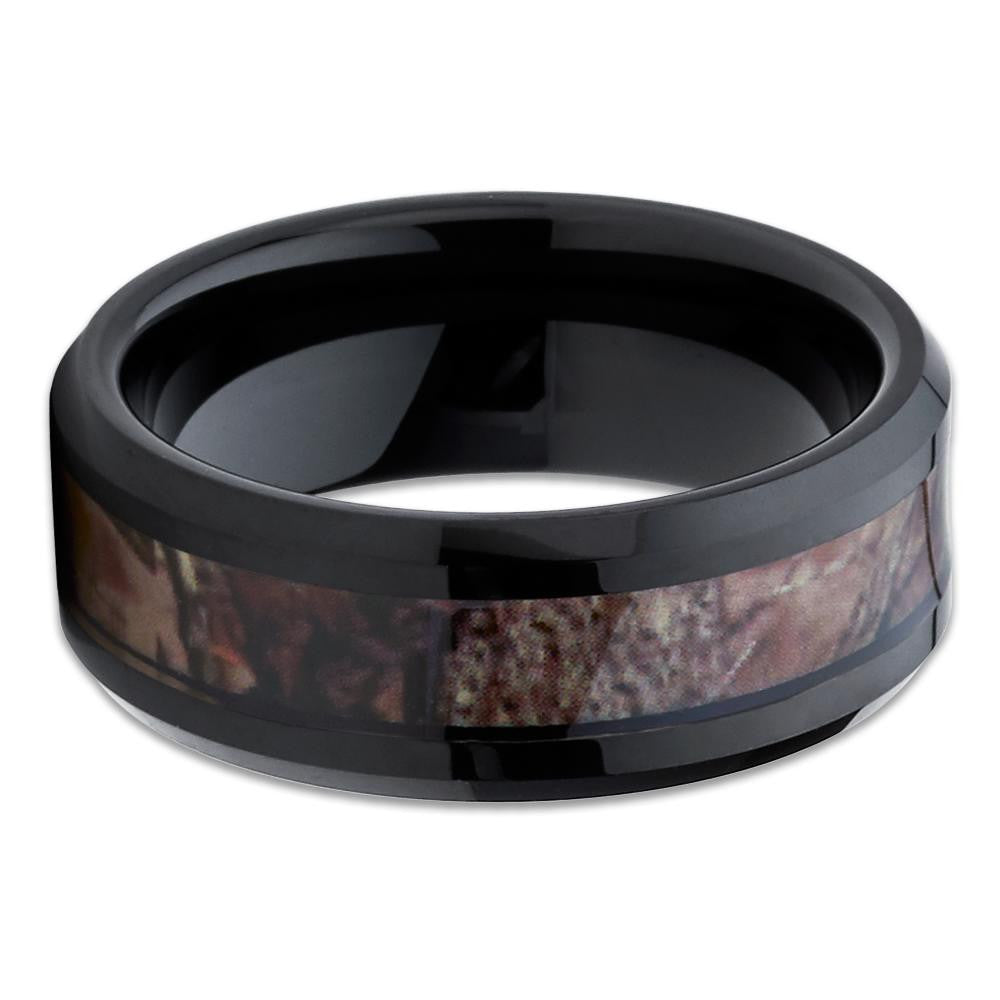 10mm Camouflage Wedding Ring Engagement Ring Camo Tungsten Ring