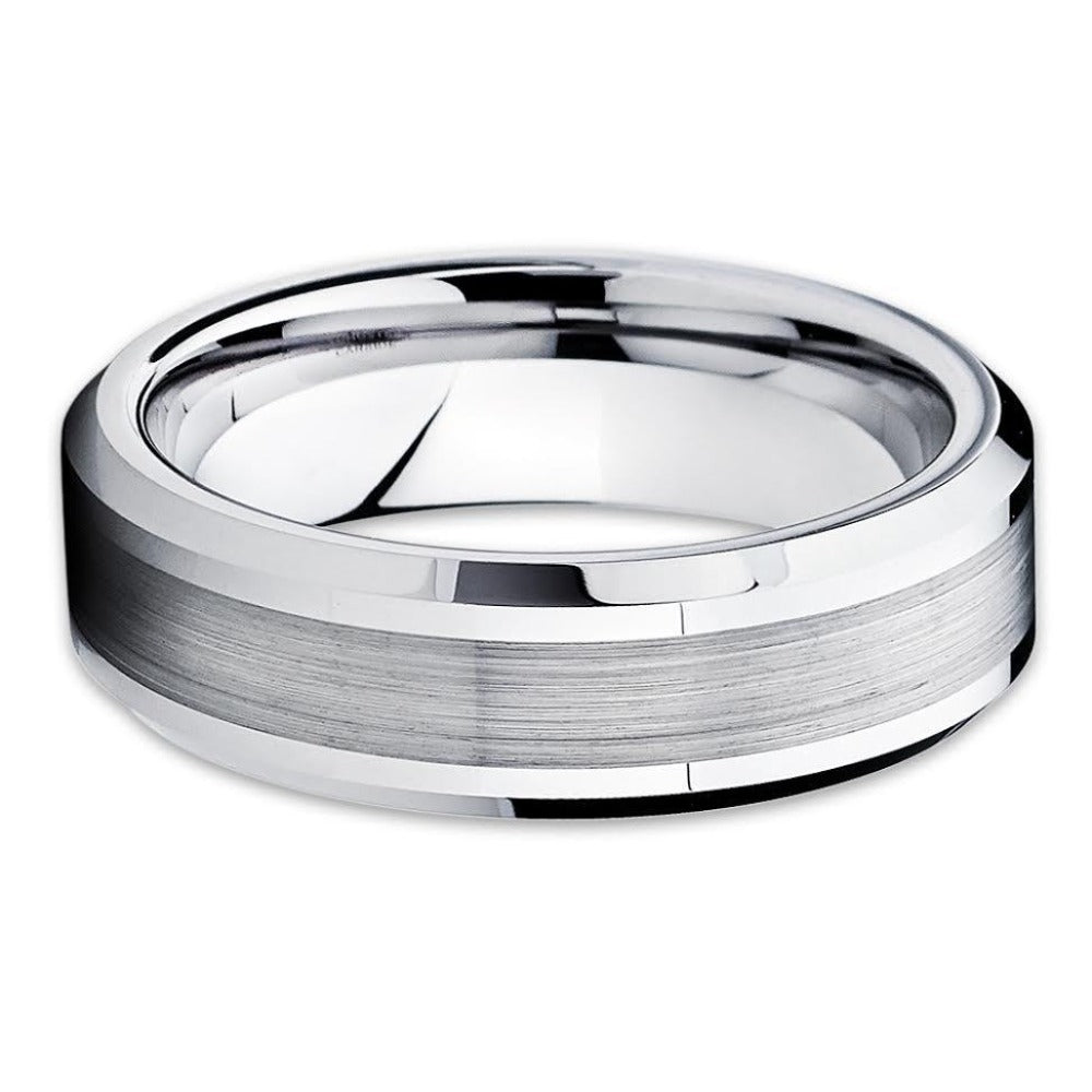 Silver Tungsten Wedding Band - 6mm - Tungsten Wedding Band - Tungsten - Clean Casting Jewelry