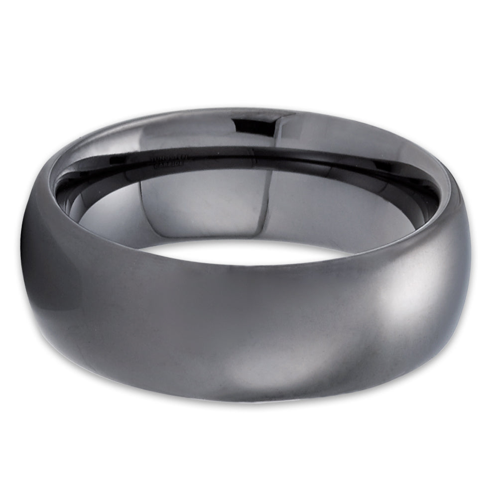 Gunmetal Wedding Ring,Tungsten Wedding Ring,8mm Wedding Ring,Anniversary Ring,Engagement Ring,Wedding Band Ring