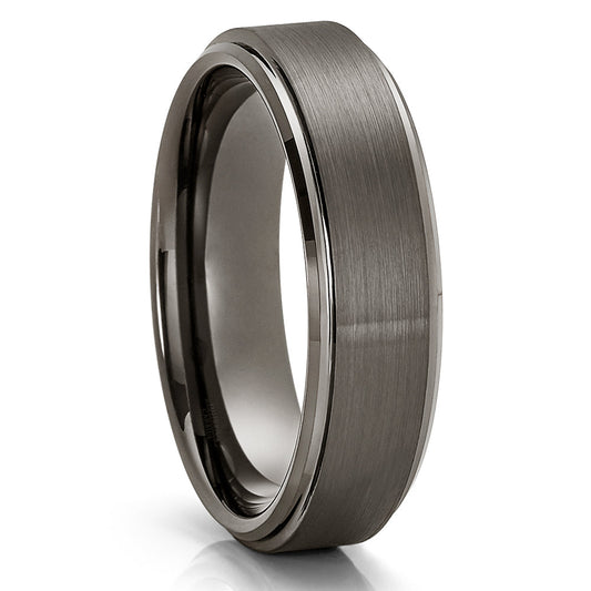 6mm Gunmetal Wedding Ring Tungsten Wedding Ring Tungsten Carbide Ring Engagement