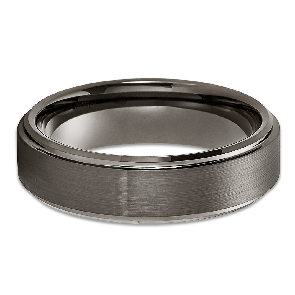 6mm Gunmetal Wedding Ring Tungsten Wedding Ring Tungsten Carbide Ring Engagement