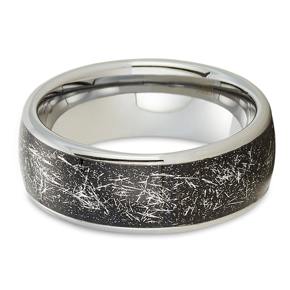 Meteorite Wedding Ring Tungsten Wedding Ring 8mm Wedding Ring Tungsten Carbide Ring