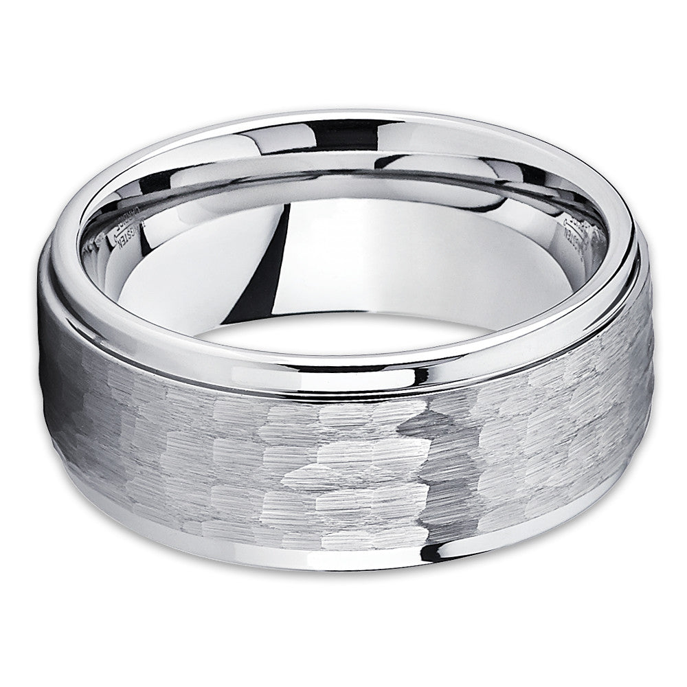 9mm Silver Tungsten Ring Engagement Ring Anniversary Ring Tungsten Carbide Ring