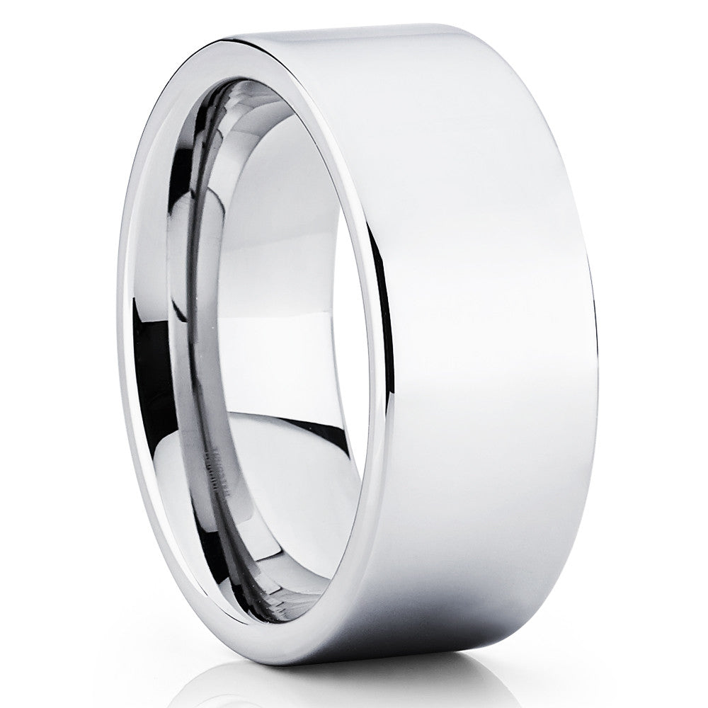 9mm Silver Tungsten Wedding Ring Tungsten Wedding Ring Silver Wedding Ring