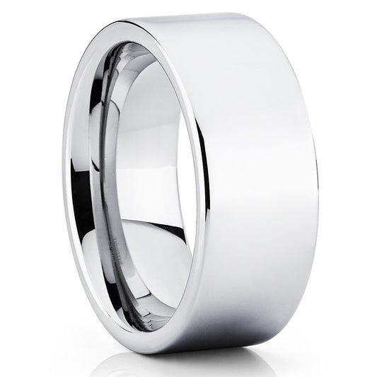 9mm Silver Tungsten Wedding Ring Tungsten Wedding Ring Silver Wedding Ring
