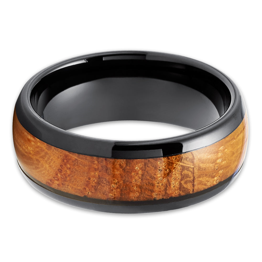 Whiskey Barrel Wedding Rings 8mm Wedding Ring Black Tugsten Ring