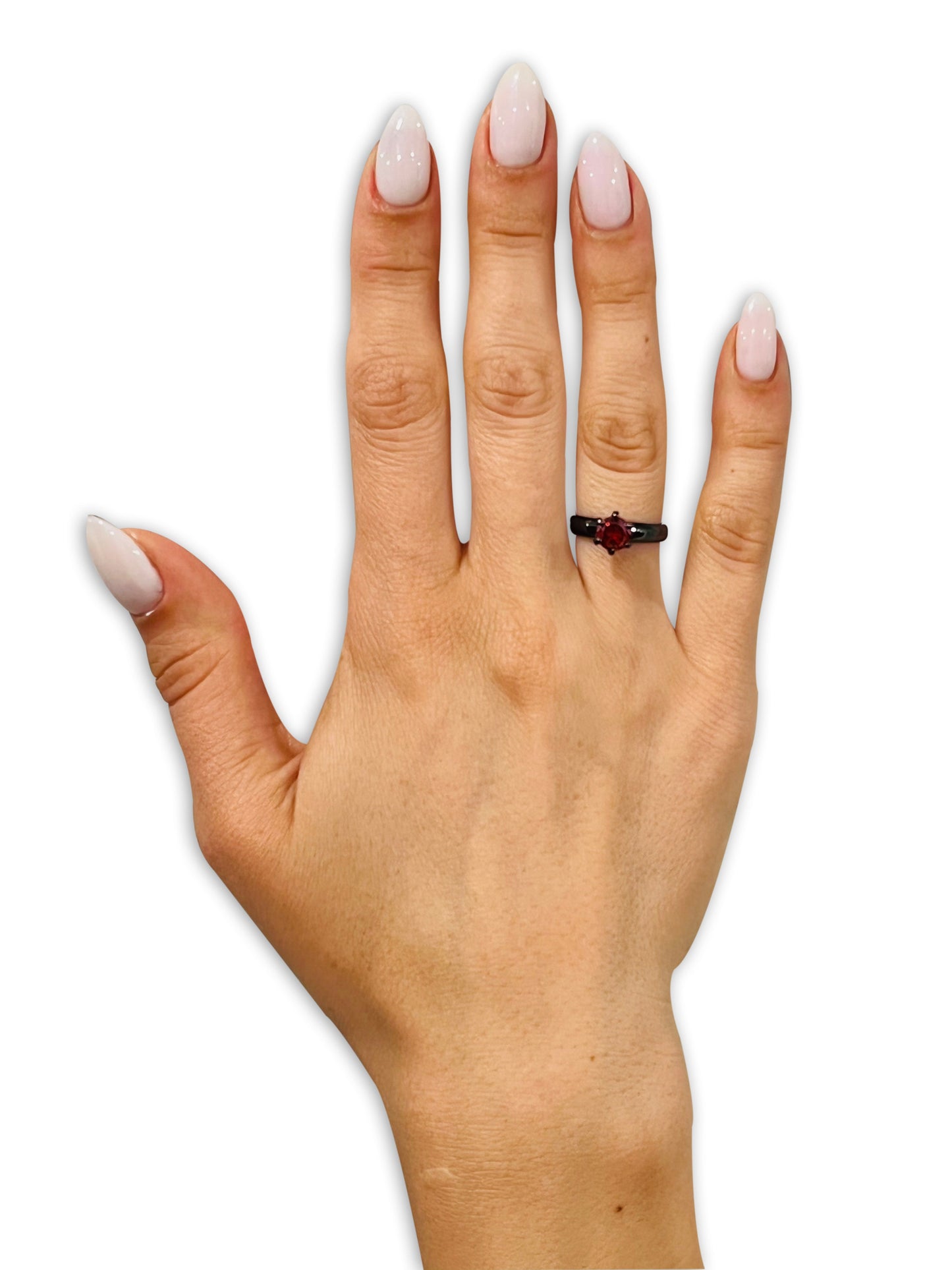 Solitaire Wedding Ring Titanium Wedding Ring CZ Ring