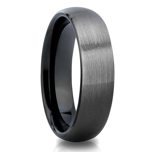 6mm Wedding Ring Gunmetal Tungsten Ring Tungsten Carbide Ring Gunmetal