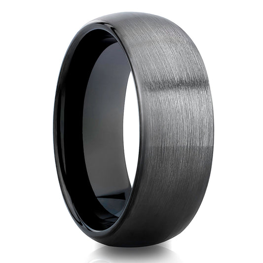 8mm Wedding Ring Gunmetal Tungsten Ring Tungsten Carbide Ring Gunmetal