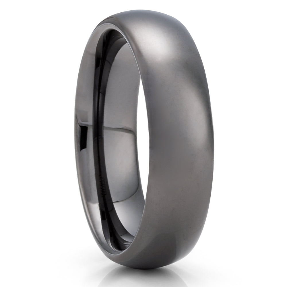 6mm Gunmetal Wedding Ring Tungsten Wedding Ring Anniversary Ring Engagement Ring