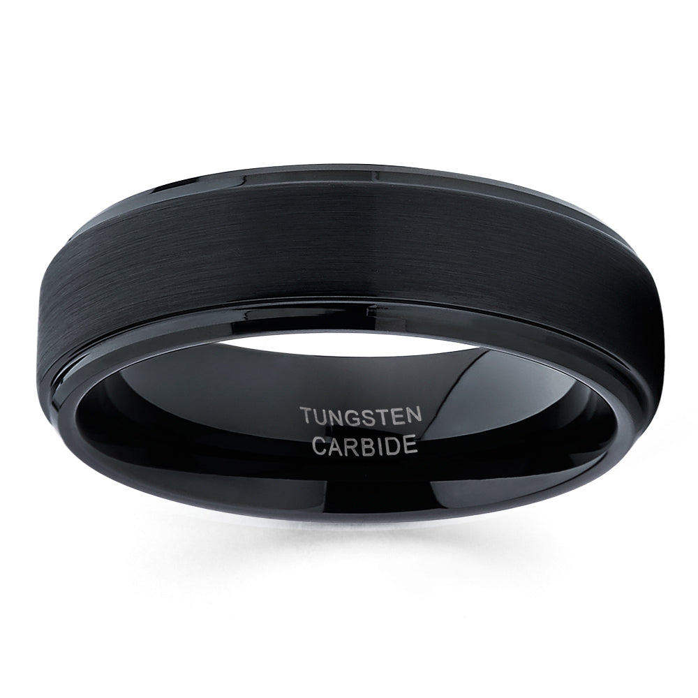 Black Tungsten Ring Tungsten Carbide Ring Engagement Ring 8mm Wedding Ring