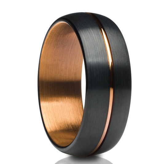 Black Tungsten Wedding Ring Espresso Wedding Ring Tungsten Carbide Ring Engagement