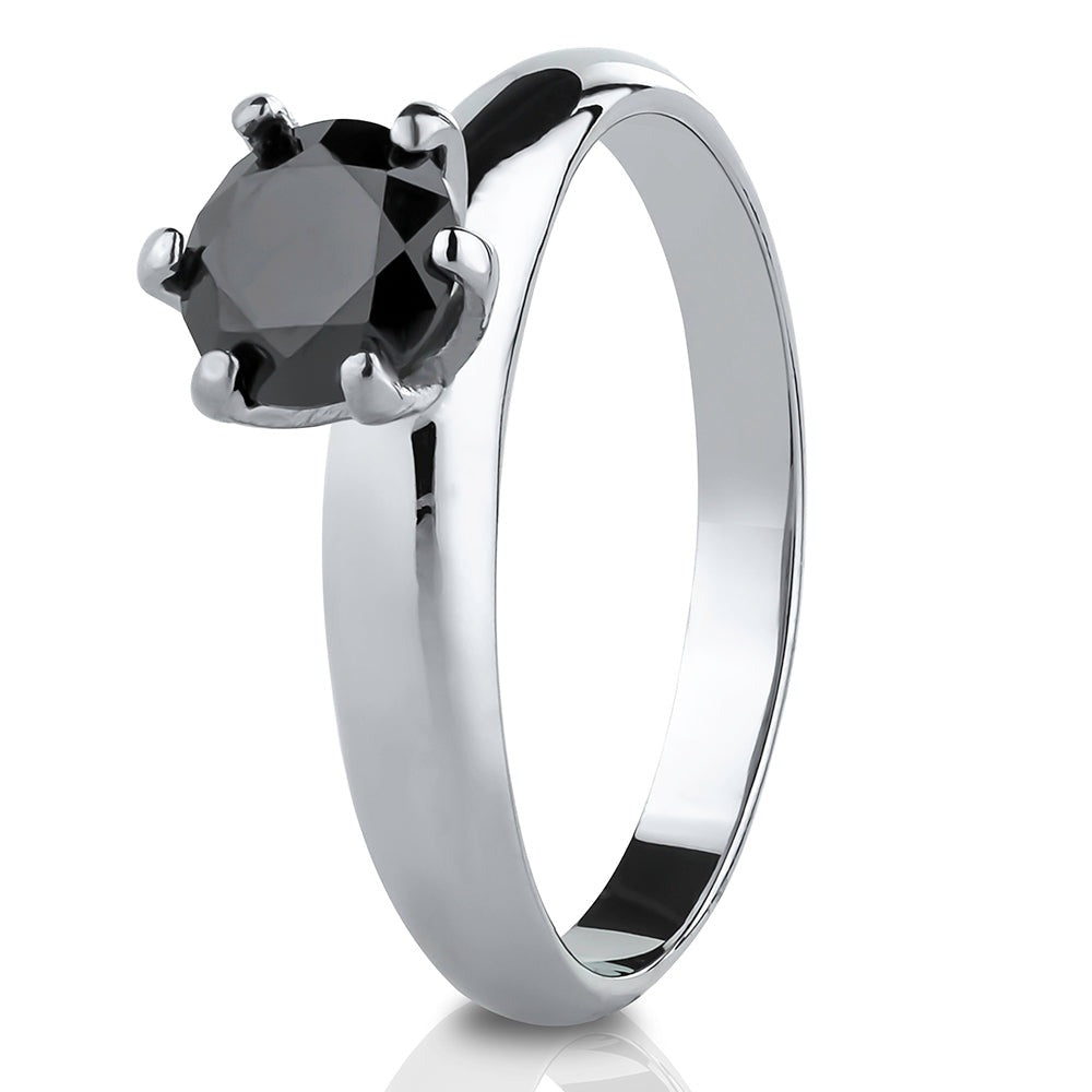 Solitaire Wedding Ring Titanium Wedding Ring Engagement Ring Anniversary