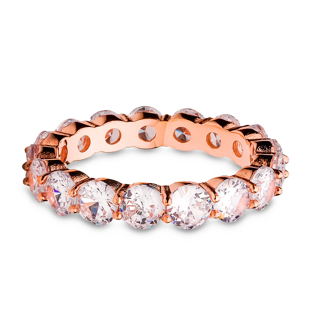 Rose Gold Eternity Ring Titanium Wedding Ring Engagement Ring