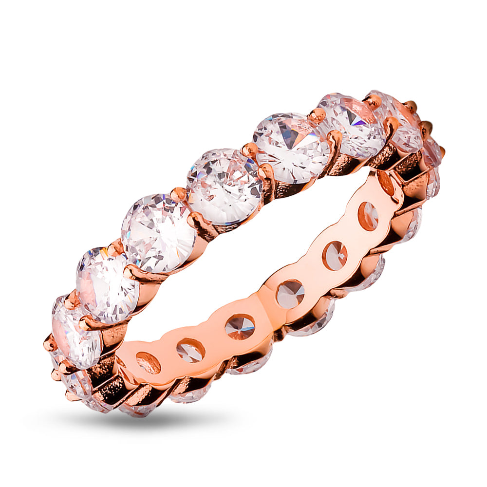 Rose Gold Eternity Ring Titanium Wedding Ring Engagement Ring