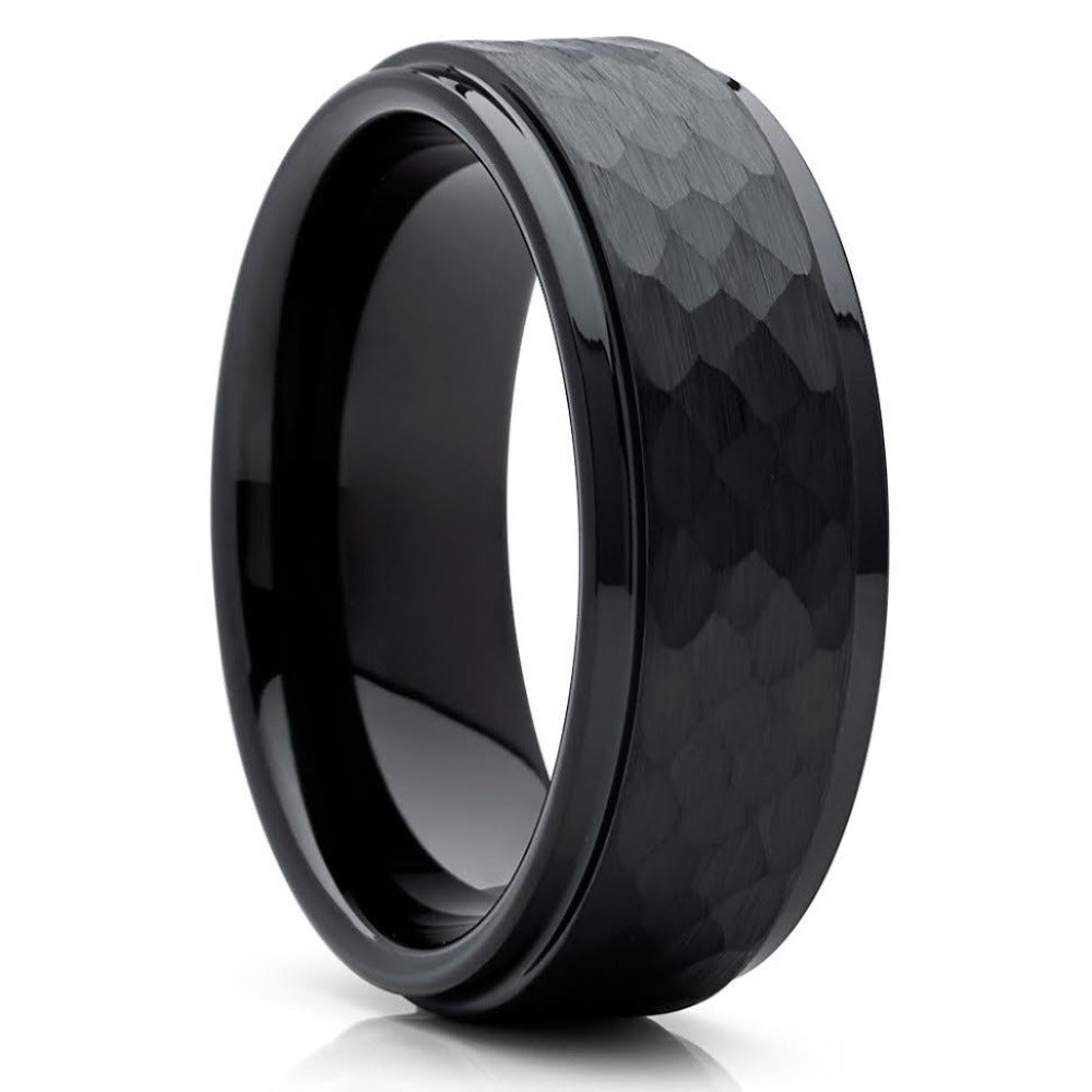 Black Tungsten Ring - Black Tungsten - Tungsten Wedding Ring - Black Band - Clean Casting Jewelry 