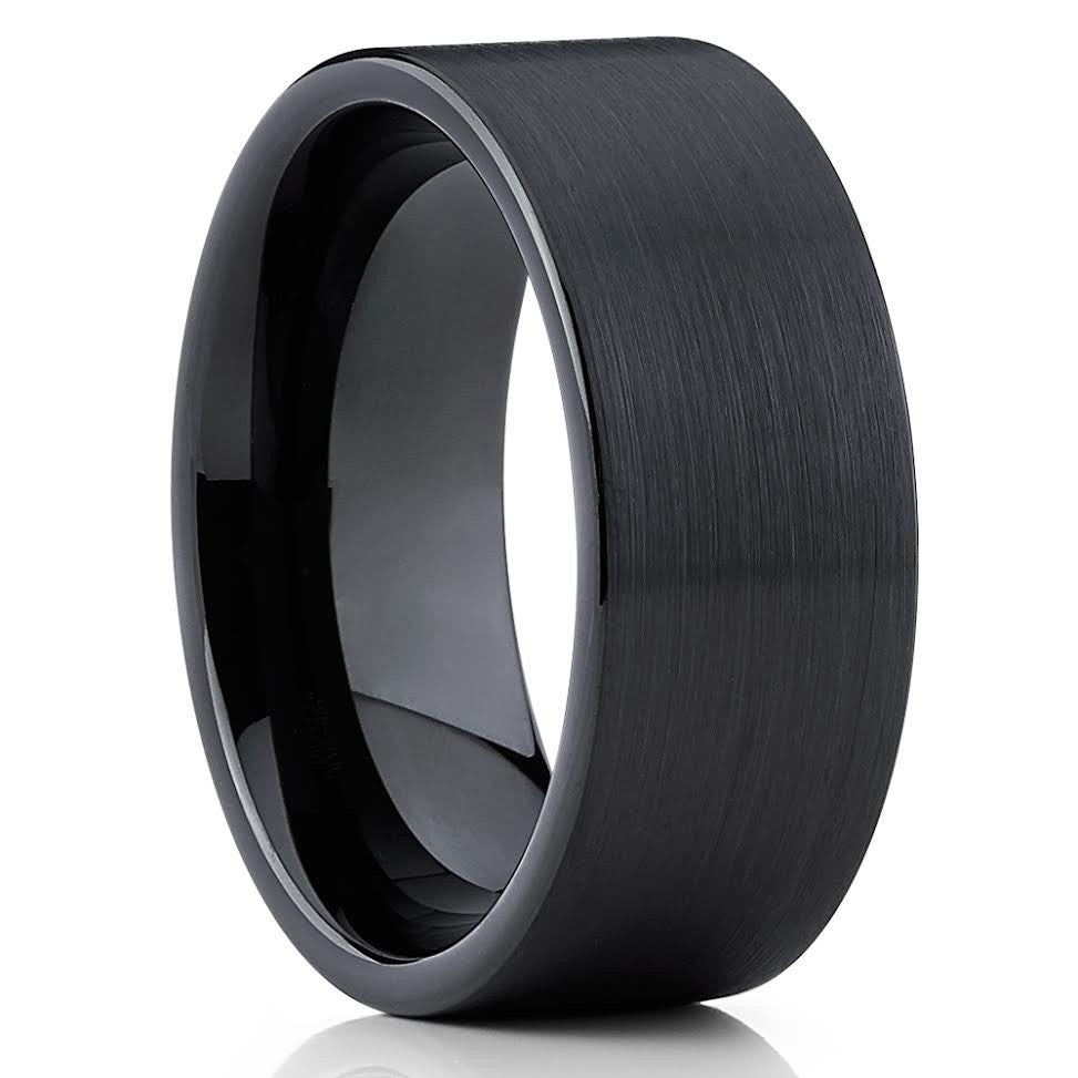 9mm Black Tungsten Ring Black Tungsten Wedding Ring Tungsten Carbide Ring