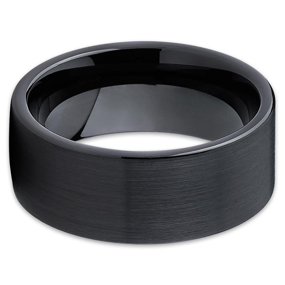 9mm Black Tungsten Ring Black Tungsten Wedding Ring Tungsten Carbide Ring